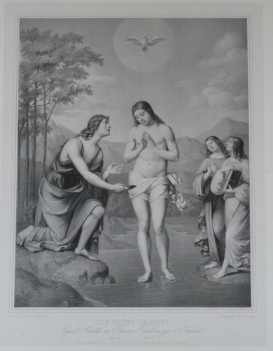 Chrzest Jezusa, wg Baidoliniego, XIX w.